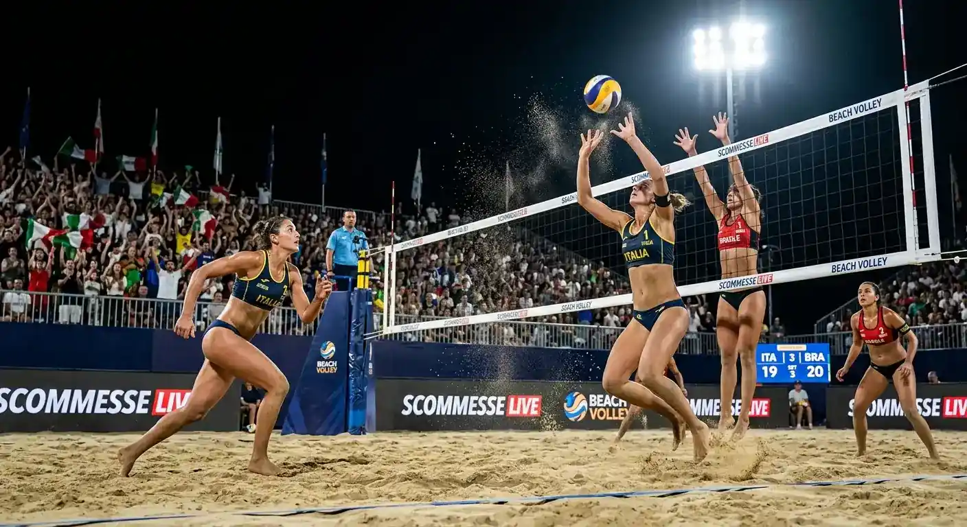 Scommesse live in diretta sul beach volley